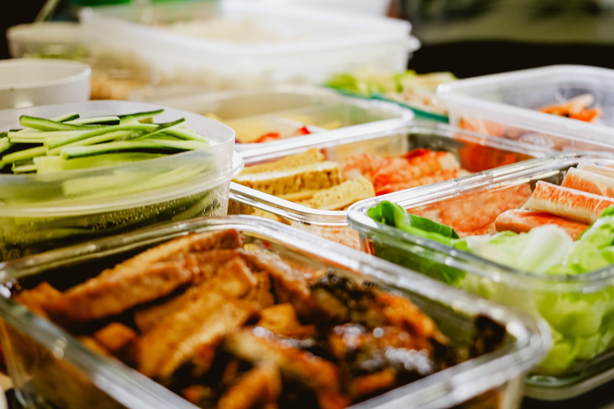 Healthy balanced meal preparation